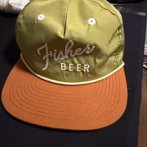 Fisher Beer Cap in Olive and Orange